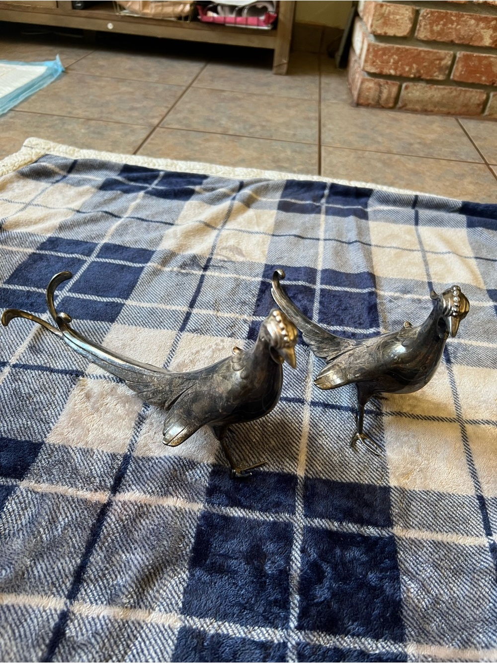 Vintage-style peacock figurine or statue – "Mr. & Mrs." set #2257 USA Weidlich